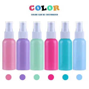 PET Plastic Macaron Cor Loção Garrafa Rosa Azul Cosméticos Spray Bomba Garrafas