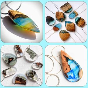 مجموعة كريستال 16 أونصة للمجوهرات اليدوية المصبوبة بنفسك ، طلاء الخشب المصبوب ، اختيار رائع ، مواد مانعة للتسرب لاصقة للأعمال الخشبية - Product Image 6