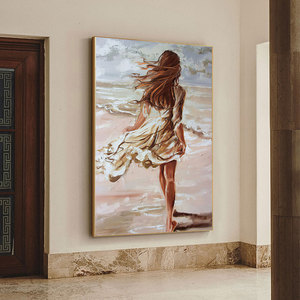 Tableau mural abstrait style bohème moderne, impression sur toile, <span class=keywords><strong>peinture</strong></span> à l'huile, femmes sexy, plage, portrait original, affiches décoratives pour chambre - Product Image 2