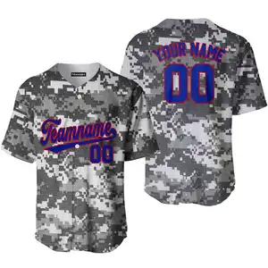 Camisas de beisebol personalizadas com desenho de gravata cor cinza claro bandeira americana vintage personalizadas para esportes de softball