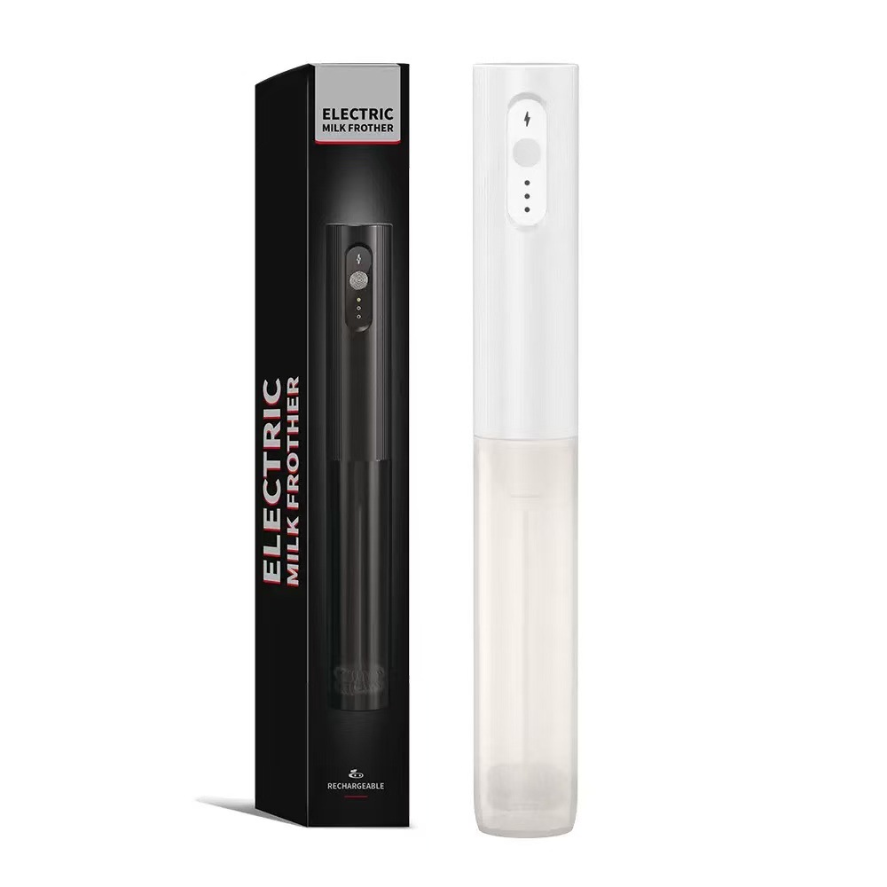 charging-white round key milk bubble with sleeve
