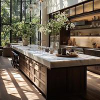 Newstar Natural Taj Mahal Quartzite Dekorasi Rumah Meja Dapur Wastafel Panel Dinding Meja Rias Meja Dapur