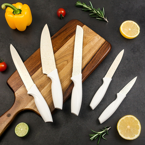 Coltello da Chef Professionale di Alta Qualità Ecologico per Mano Destra in Acciaio Inossidabile con Manico Colorato in Plastica PP - Product Image 4