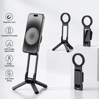 Support de téléphone portable magnétique rotatif à 360°, support de bureau, support pour selfie, photographie, réunion en ligne, support mobile