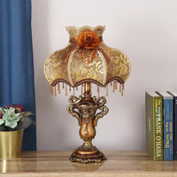 Lampe de table européenne luxueuse pour salon, chambre, bureau, villa, hôtels, LED, rétro, créative, lampe de chevet, lampe de bureau