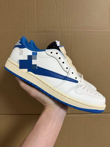 Chaussures de basketball <span class=keywords><strong>AJ1</strong></span> <span class=keywords><strong>Low</strong></span>-Top Lightning Hook Black Samurai Hiroshi Fujiwara Mocha en cuir fendu avec semelle extérieure en caoutchouc, fabriquées à Putian - Product Image 3