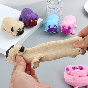 Juguete Sensorial Antiestrés para Amantes de los Perros, Juguete de Peluche con Forma de Pug Relleno de Arena, con Función de Compresión Lenta y Ventilación - Product Image 3