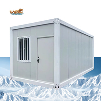 Maison conteneur pliable de 20 pieds, modulaire préfabriquée, pour camps de travail, bureaux, avec structure en acier