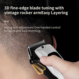 Kit Professionale da Uomo per Taglio Capelli e Barba, Trimmer Elettrico Bianco Ricaricabile Digitale, Set Completo di 2 Pezzi - Product Image 2