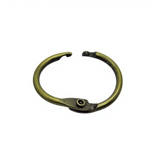 YIWANG Anillos de carpeta de hojas sueltas de 0,75 pulgadas Anillos de libro de bronce para tarjetas flash Tarjetas de índice - Product Image 2