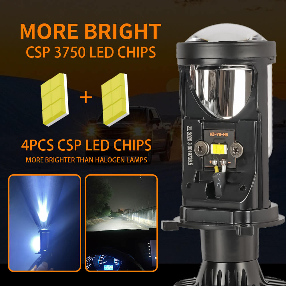 mini led projector headlight h4