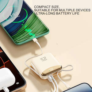 Cargador Portátil Personalizado con Logotipo, Carga Rápida de 22.5W, Pantalla LED, Alta Capacidad, Mini Ultra Delgado de 10000mah, con Cable Integrado para Teléfono - Product Image 3