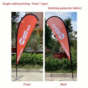 Impresión de Pancartas de Poliéster para Exteriores con Diseño de Plumas de Doble Cara, Forma de Lágrima, Entrega Rápida - Product Image 3