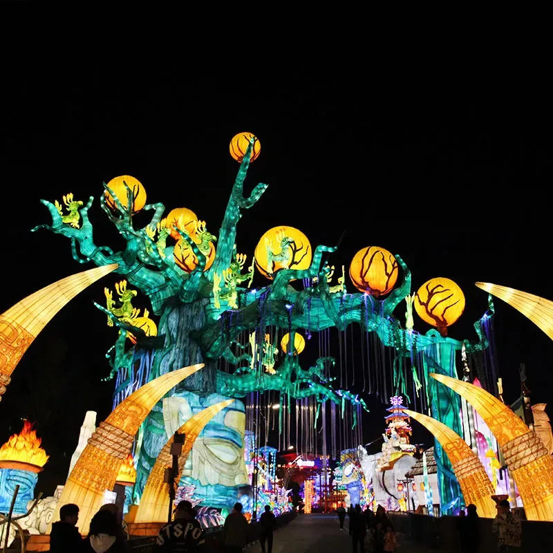 Lanterna Festival cinese su misura all'aperto con nuovo Design ha condotto la sorgente luminosa per pasqua Ramadan natale e la luna di metà autunno