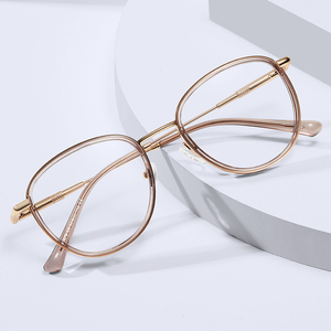 MS <span class=keywords><strong>81679</strong></span> 2025 Neue Trendige Brillengestelle TR90+Metall Optische Blaulichtfilter Runde Brillen Maßgefertigte Sehstärke Luxus-Brillen - Product Image 1