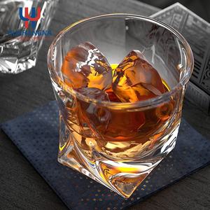 Ly rượu <span class=keywords><strong>Whisky</strong></span> pha lê trong suốt HUAHANGNA 280ml 9oz, in logo tùy chỉnh, kiểu dáng cổ điển xoắn, dành cho thị trường quán bar - Product Image 3