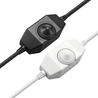 Cordon d'alimentation avec variateur de luminosité continu DC5521, variateur de luminosité intégré pour LED monocolores, cordon d'alimentation USB mâle vers femelle