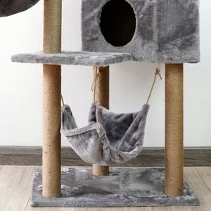 Luxury Multi-Level <b>Cat</b> Climbing Frame Scratching Board Toys <b>Wood</b> Sisal <b>Cat</b> <b>Tree</b> Tower for Indoor <b>Cats</b> Halloween Style Carton - Product Image 4