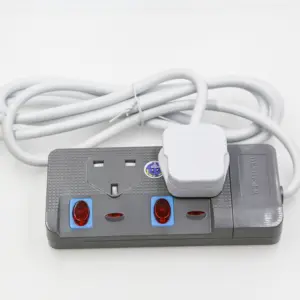 uk plug Power Strip Surge Protector with 3 Universal Outlets 13A Max. 3250W with UK Plug for Malaysia market