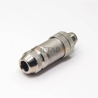 Conector M12 con Código A, Macho y Hembra, con Bloqueo, para Sensor, Recto y Angular, IP67, Circular, Código D, 4 y 5 Pines
