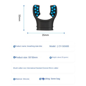 Accesorios para tubos de respiración, boquilla de silicona de dos colores, suministros de buceo, boquilla de calibre universal, esnórquel desechable - Product Image 2