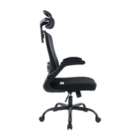 Meilleur prix, chaise de bureau ergonomique moderne, chaise de travail ergonomique, réglable, en maille avec accoudoirs rabattables, en tissu