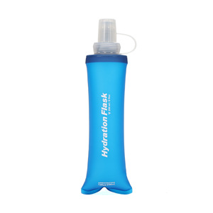 Botella de agua plegable azul de 250 ml para deportes al aire libre, correr y fitness - Product Image 2