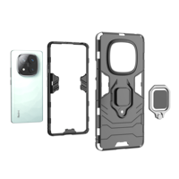 Coque Antichute Renforcée pour Redmi Note 14 Pro 13 12 11 10, Matériau PC Antichoc avec Bague Support, Accessoire Téléphone Portable