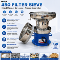 450 Edelstahl Kreisförmiger Vibrationssieb, Vibrierendes Filtersieb für Lebensmittelverarbeitung, Weizenmehl, Pulver und Flüssige Materialien