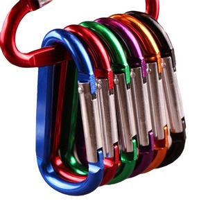Wholesale <strong>Assorted</strong> Colors D Shape Aluminum Alloy Carabiner Clips for Key Chains and Bag <strong>Hooks</strong> - Product Image 4
