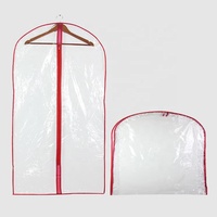 Sacs à vêtements transparents en plastique transparent à fermeture éclair personnalisés Solution de rangement pliable pour robes de mariée avec logo personnalisé