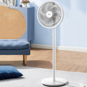 Ventilateur sur pied Midea blanc polaire, moteur AC, design silencieux, oscillant, circulateur d'air vertical, pour usage domestique - Product Image 1