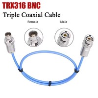 Cable BNC TRX316, Cable Coaxial Triple Macho-Hembra de Doble Cabeza, Línea de Prueba, Jumper de Bus 1553B, Cable Triax 316, BNC Macho a Macho a Hembra
