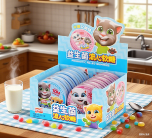 TOM Cat Gummies Probiotiques Officiels sous Licence, Garnis de Fruits, Centre Sucré et Juteux, <span class=keywords><strong>Bonbons</strong></span> Mous, Collations Saines pour Enfants, Vente en Gros - Product Image 5