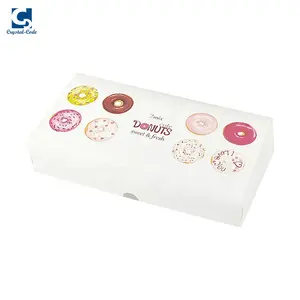 Hộp Bánh Ngọt Sang Trọng Dài Tùy Chỉnh Nhựa Không Có Cửa Sổ Giấy In Cookie Mỏng 4 Inch Kraft Little Pastry Box