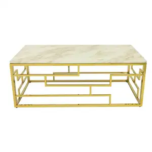 steel room furniture stainless center living gold lucite in desk clear office acrylic, rectangular writing coffee table/