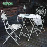 Ensemble de Tables et chaises de balcon rétro en fer forgé de Style européen