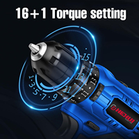 Hehui 20V sans fil tournevis perceuse Lithium pilote batteries d'alimentation perceuse sans fil perceuse à percussion compacte
