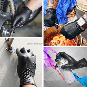 Boîte de 100 gants en nitrile jetables pour le nettoyage domestique, les salons de beauté, sans <span class=keywords><strong>poudre</strong></span> ni latex, gants en nitrile vinyle - Product Image 4