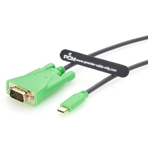 Kabel Video USB Tipe-C ke VGA DB15 dengan Chip Konversi Terintegrasi 1920x1200 60Hz Adaptor untuk Koneksi Monitor VGA Laptop MacBook - Product Image 3