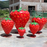 Sculpture de fruits et légumes artificiels Citrouille Pastèque Ananas Fraises Chaise pour vitrine