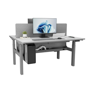 Grand bureau d'ordinateur électrique réglable en hauteur, bureau assis-debout ergonomique en métal, table de travail pour jeux, bureau à domicile, mobilier de bureau - Product Image 2