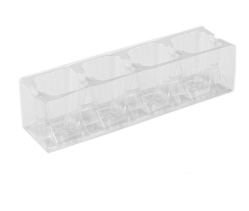 transparente de 4 orificios