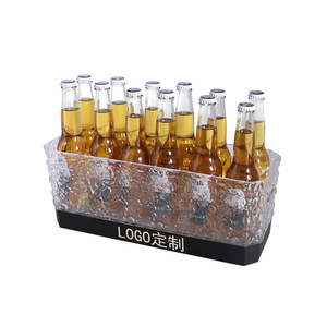 Cubo de hielo cuadrado iluminado con LED, enfriador de cerveza de plástico para fiestas con diseño de frutas, para bar, KTV, tina para bebidas - Product Image 5