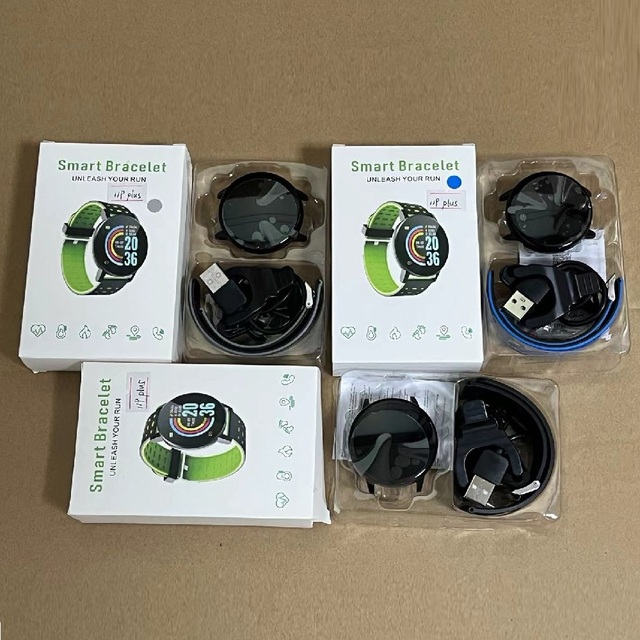 Popular 119 Plus Smart Watch Men Women Blood Pressure Waterproof Sport Round Smartwatch Smart Clock Fitness Tracker for Android
