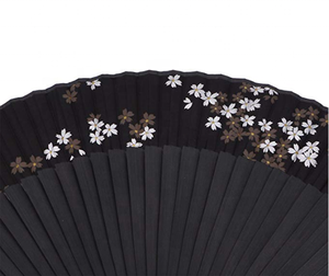 Éventail à main en bambou personnalisé de 21 cm Charmant élégant et moderne pour femme Éventail à main de poche pliant en soie de bambou fait main - Product Image 3