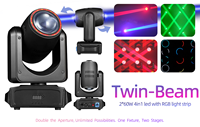 Nueva Lámpara de Haz de Luz Cannon de 180W RGBW 4 en 1 con Tira LED de 2*60W, Cabezal Móvil LED para DJ, Iluminación de Escenario para Fiestas