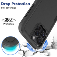 Coque de protection robuste antichoc Vkoo pour iPhone 17 Pro Max, étui de téléphone portable en TPU+PC pour iPhone 16 Pro 15 14 13
