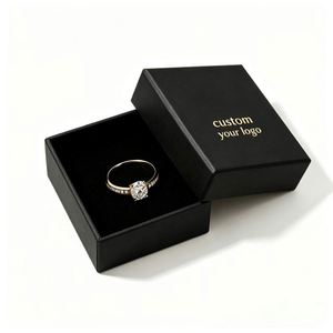 FX Wholesale Branded Ring <b>Bracelet</b> <b>Gift</b> <b>Boxes</b> Recyclable Matte Textured Paperboard Magnetic Closure High-End Hot Stamped Logo - Product Image 1