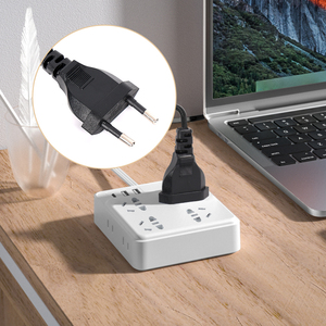 Nhà Máy Outlet Chất lượng cao 2 Pin 4.0mm dây điện Châu Âu cắm cáp AC mở rộng dây nylon Cee dây điện cee7/16 - Product Image 4